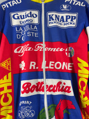 Maillot vélo vintage Alfa Romeo Pitau Guido Knapp Bottecchia Vermarc R.Leone