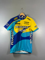 Maillot vélo cyclisme vintage Peugeot Sachs adidas Mavic