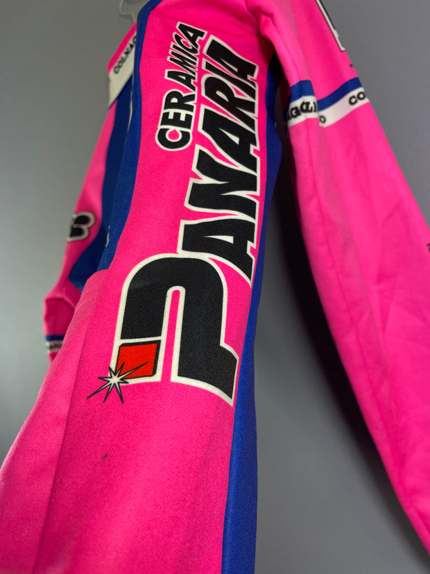 Maillot vélo cyclisme vintage Lampre SMS Panaria Colnago