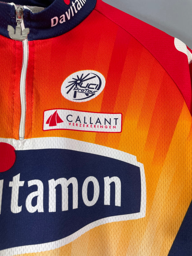 Maillot vélo cyclisme vintage Lotto Davitamon Vermarc