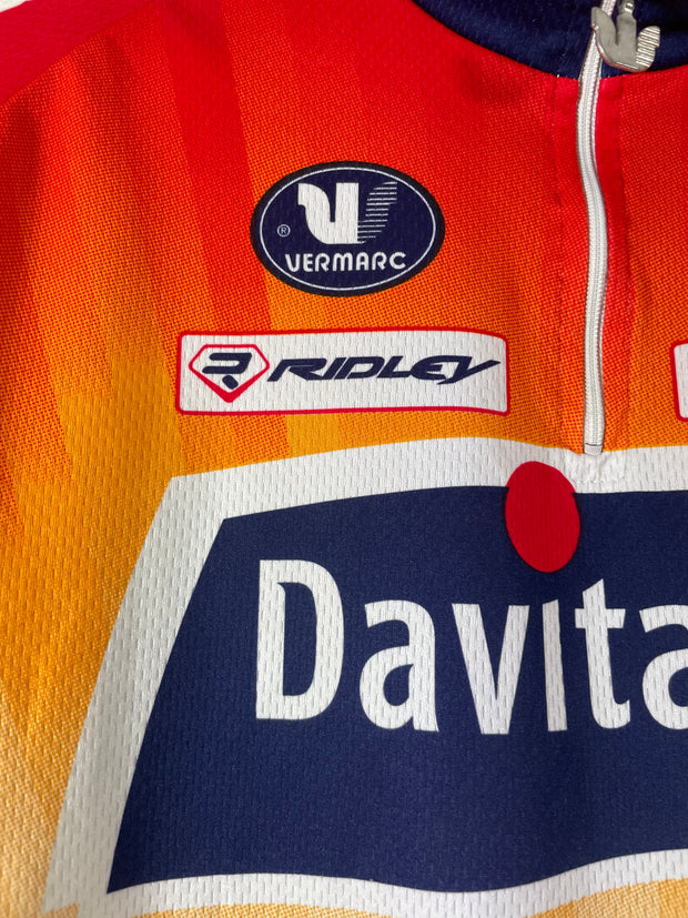 Maillot vélo cyclisme vintage Lotto Davitamon Vermarc