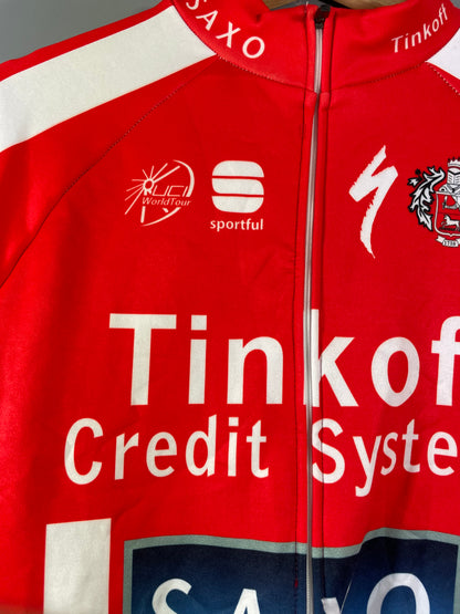 Veste vélo cyclisme vintage Saxo Bank Tinkoff Sportful