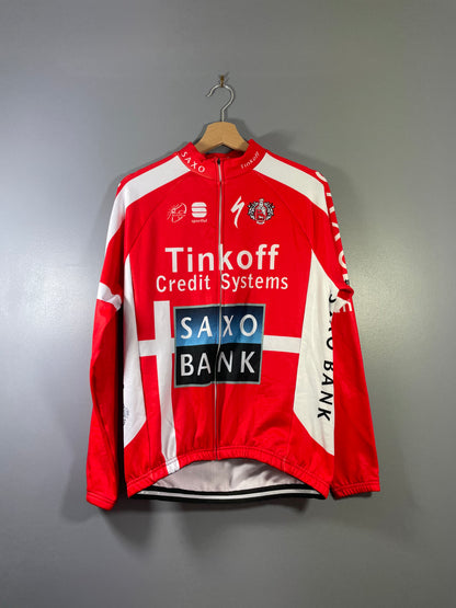 Veste vélo cyclisme vintage Saxo Bank Tinkoff Sportful