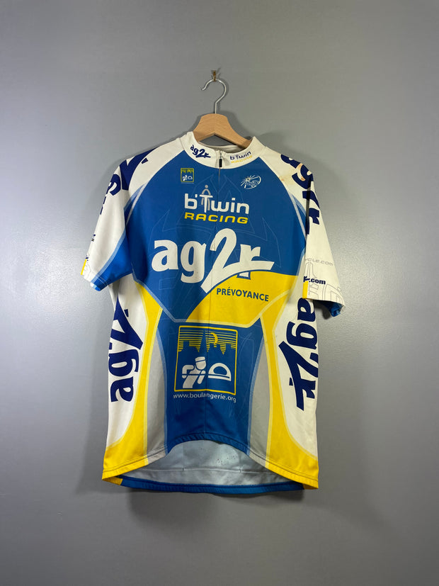 Maillot vélo cyclisme vintage AG2R B'Twin racing