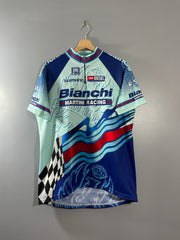 Maillot cycliste vintage Santini Bianchi Martini Racing