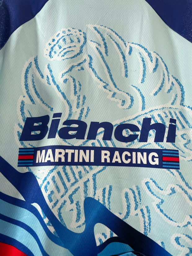 Maillot cycliste vintage Santini Bianchi Martini Racing