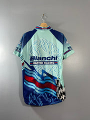 Maillot cycliste vintage Bianchi Martini Racing SMS Santini Shimano