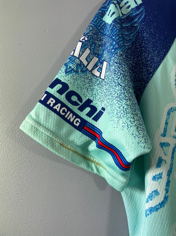 Maillot cycliste vintage Bianchi Martini Racing SMS Santini Shimano