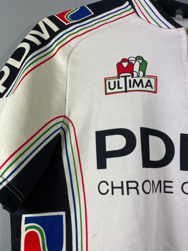 Maillot vélo cyclisme vintage Ultima PDM Chrome cassettes