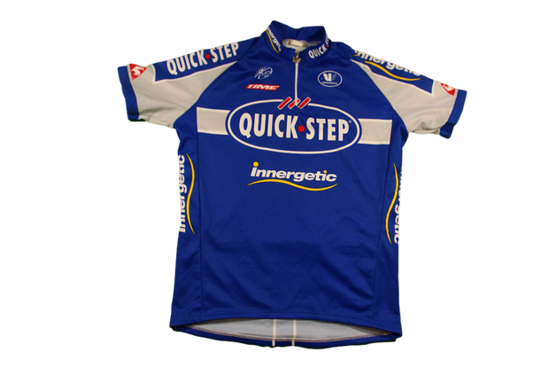 Maillot vélo vintage Time Quick Step Vermarc