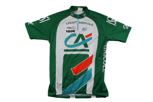 Maillot vélo vintage Crédit Agricole Nalini Look UCI