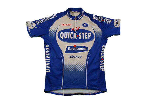 Maillot cyclisme vintage Quick Step Davitamon Time Vermarc Latexco