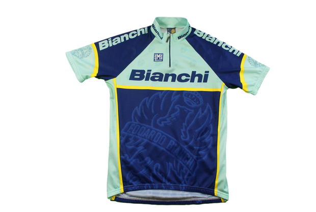 Maillot cyclisme vintage Bianchi Santini