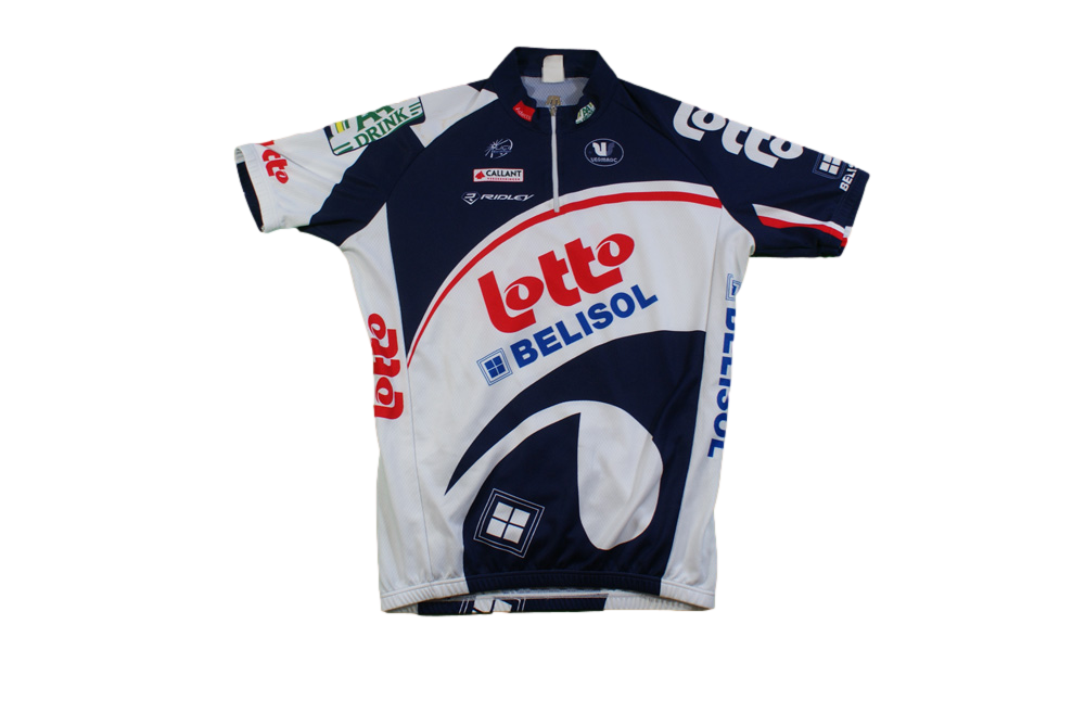 Maillot vélo rétro UCI Vermarc Lotto Ridley