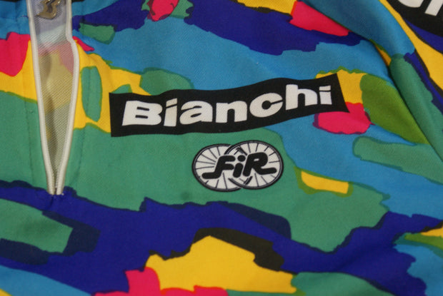 Maillot vélo rétro Biemme Bianchi Le groupement