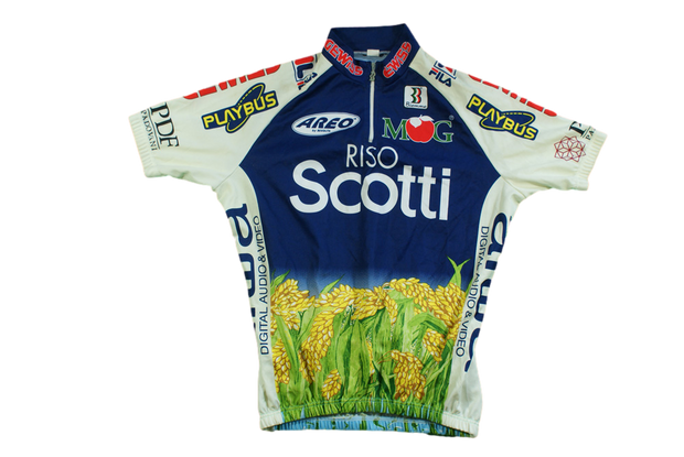 Maillot vélo rétro Biemme Riso Scotti Areo Gewiss Fila