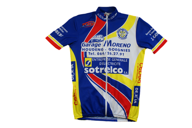 Maillot cyclisme rétro La Louvière Garage Moreno Raes