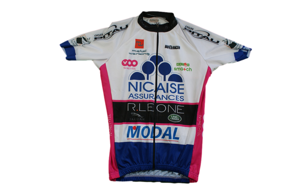 Maillot cyclisme rétro Bio racer Nicaise Assurances