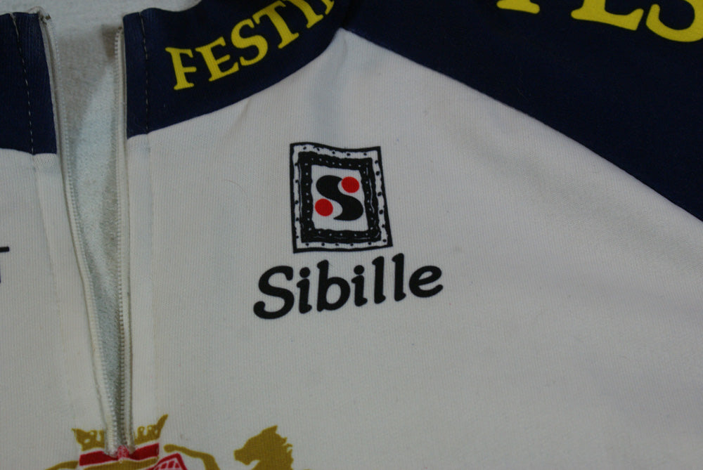 Maillot vélo vintage Sibille Festina Watches Peugeot