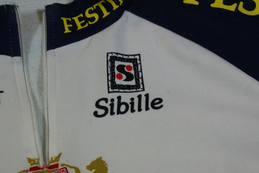 Maillot vélo vintage Sibille Festina Watches Peugeot