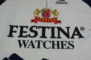 Maillot vélo vintage Sibille Festina Watches Peugeot