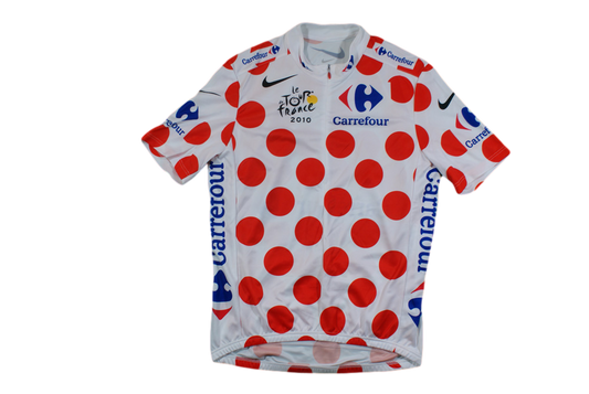 Maillot à pois vélo Nike Carrefour Tour de France 2010