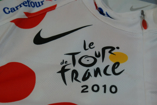 Maillot à pois vélo Nike Carrefour Tour de France 2010