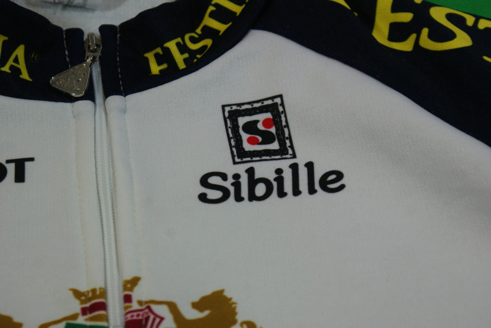Maillot cyclisme vintage Sibille Festina Watches Peugeot