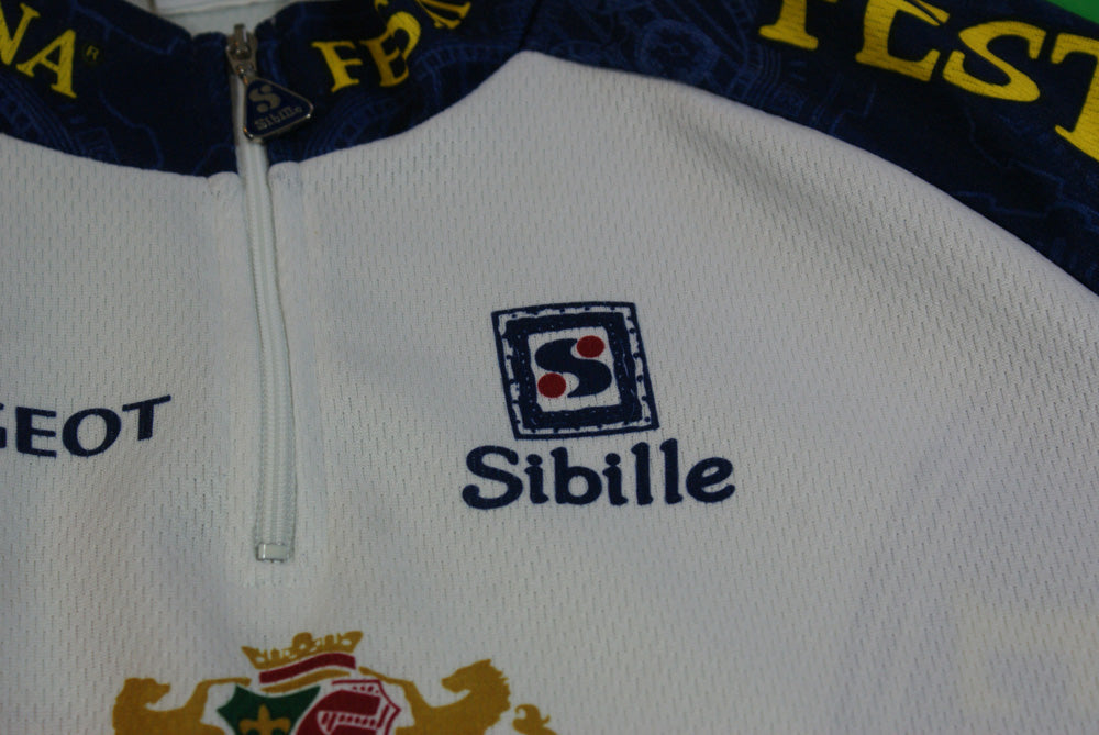 Maillot cyclisme vintage Sibille Festina Watches Peugeot