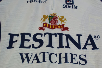 Maillot cyclisme vintage Sibille Festina Watches Peugeot