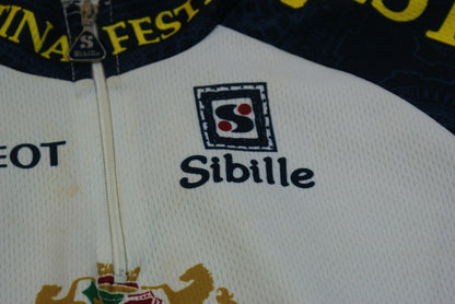 Maillot vélo vintage Sibille Festina Peugeot