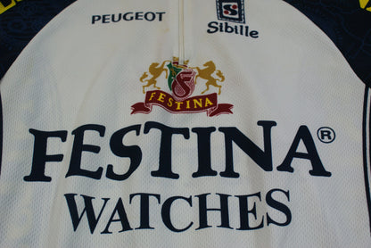 Maillot vélo vintage Sibille Festina Peugeot