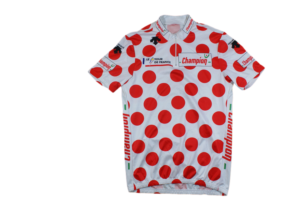 Maillot à pois vélo rétro Champion Tour de France