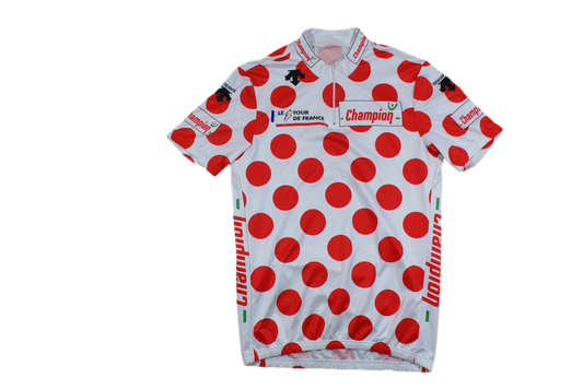 Maillot à pois vélo rétro Champion Tour de France