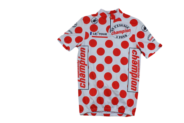 Maillot à pois vélo vintage Castelli Champion Tour de France