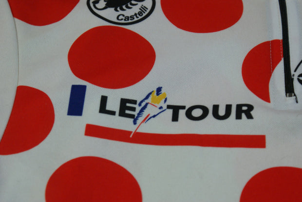 Maillot à pois vélo vintage Castelli Champion Tour de France