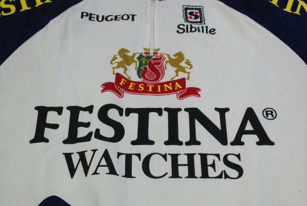 Maillot vélo rétro Sibille Festina Peugeot