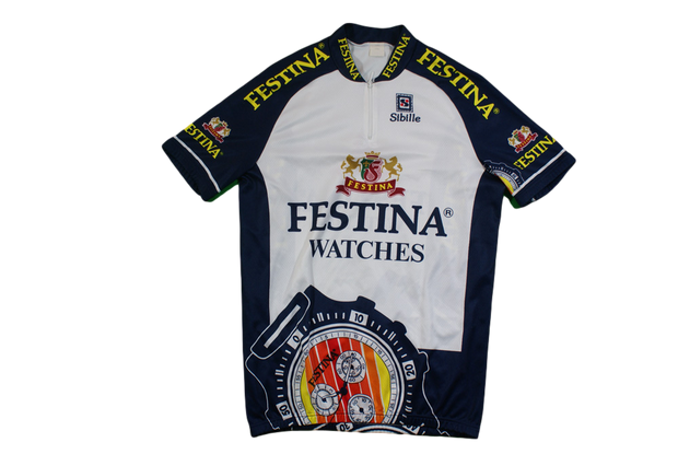 Maillot cyclisme vintage Sibille Festina