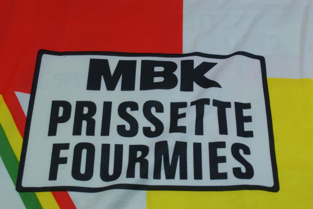 Maillot vélo vintage MBK UV Fourmies Prissette cycles La Poste