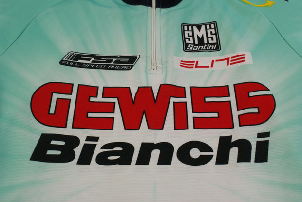 Maillot vélo rétro Santini Gewiss Bianchi Elite FSA GTM