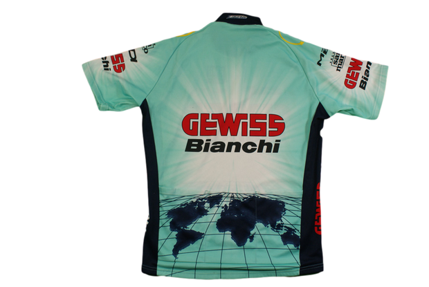 Maillot vélo rétro Santini Gewiss Bianchi Elite FSA GTM