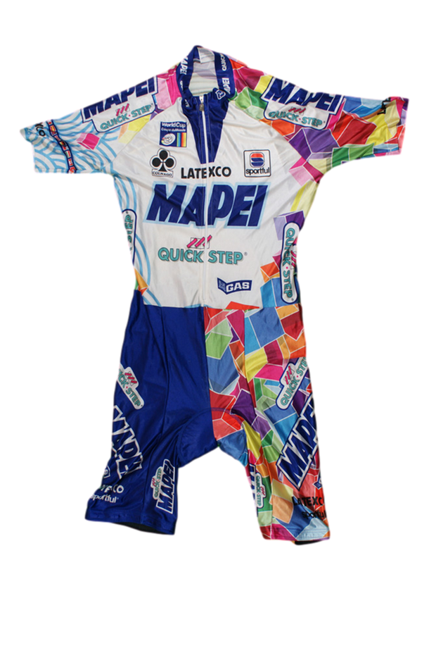 Maillot complet vélo rétro Sportful Quick Step Mapei UCI 1998 Colnago Latexco