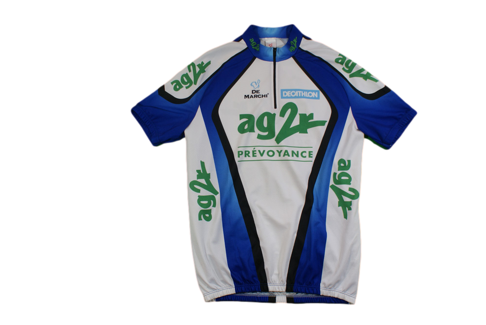Cycling Jersey De Marchi Maillot Maillot Vélo Rétro Decathlon AG2R