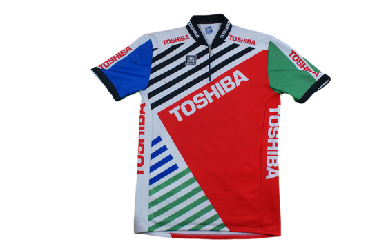 Maillot cyclisme vintage Santini Toshiba