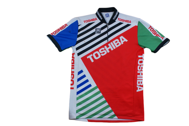 Maillot cyclisme vintage Santini Toshiba