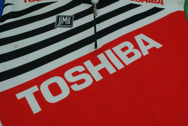 Maillot cyclisme vintage Santini Toshiba