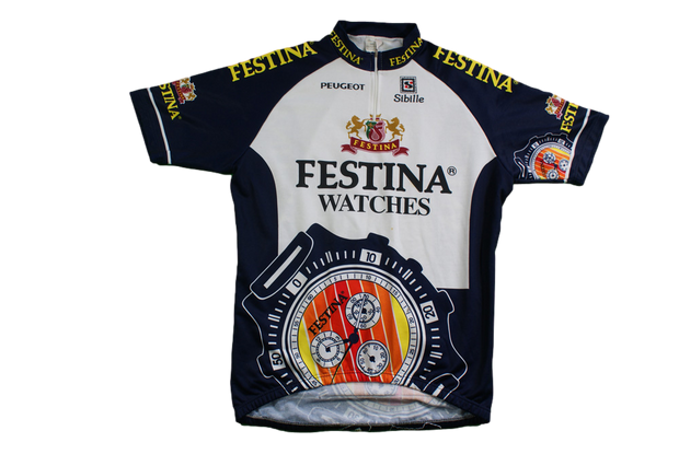 Maillot cyclisme vintage Sibille Festina Peugeot