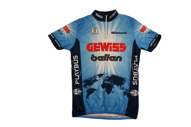 Maillot vélo rétro Biemme Gewiss Bianchi