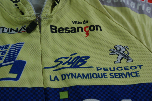 Maillot vélo vintage Peugeot Besançon Somica