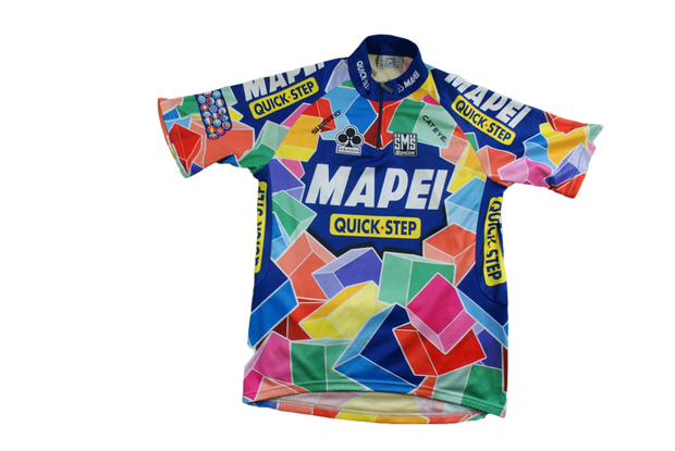 Maillot vélo rétro Santini Quick Step Mapei Colnago Shimano